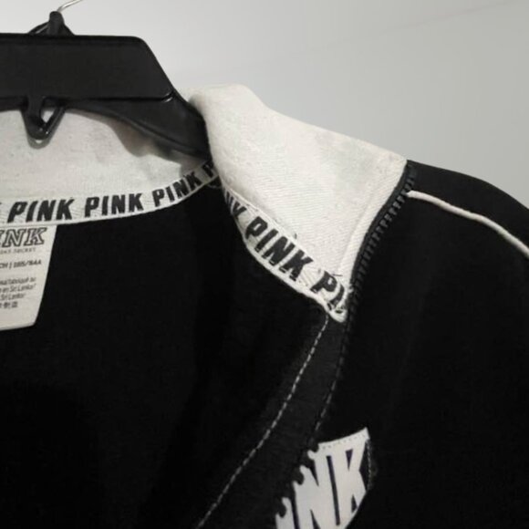 Victoria’s Secret PINK Colorblock Quarter Zip Sweatshirt Curve Hem XS - Picture 9 of 16